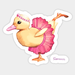 Ballerina Tutu Duckling Sticker